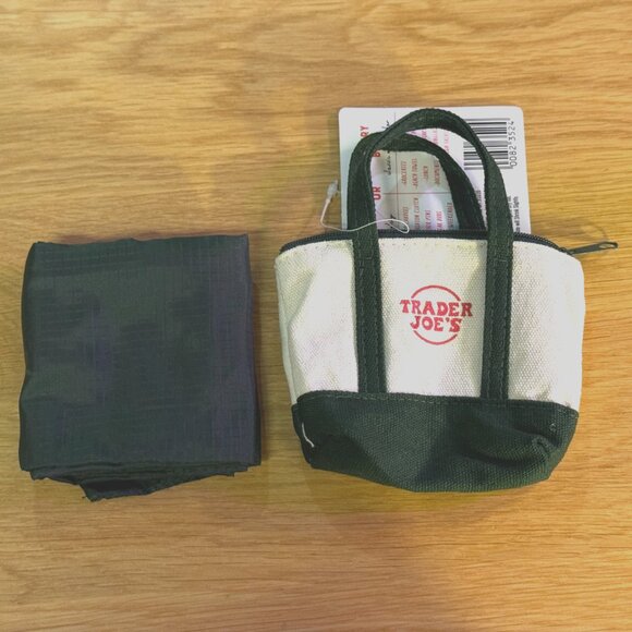 Trader Joe's Canvas Micro Tote with Grocery Bag, Green - Picture 7 of 14